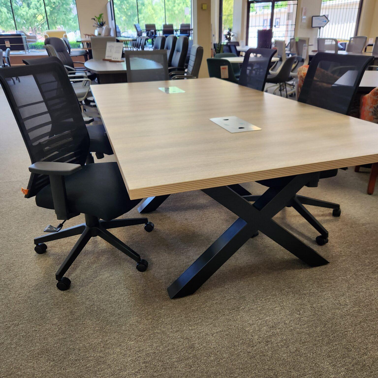 Ryker 8-foot conference table with executive chairs.