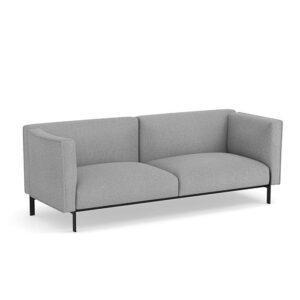 Light Gray Bouclé Reception Sofa