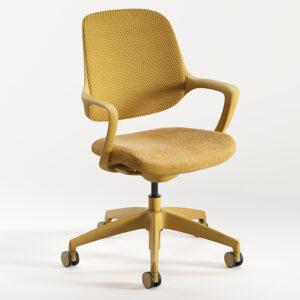 Yellow NIRO task chair on casters.