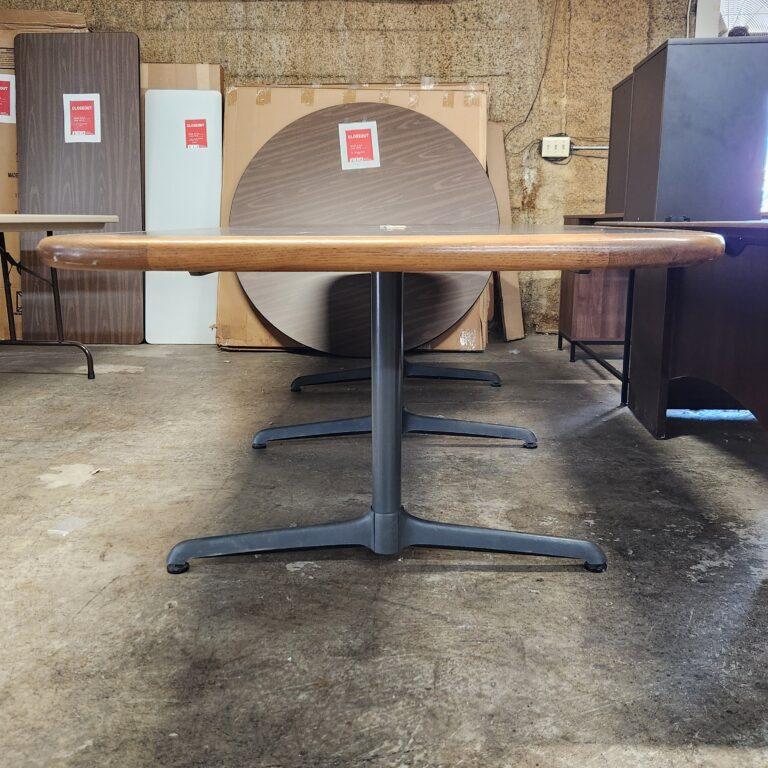side end view of 10' two-tone conference table