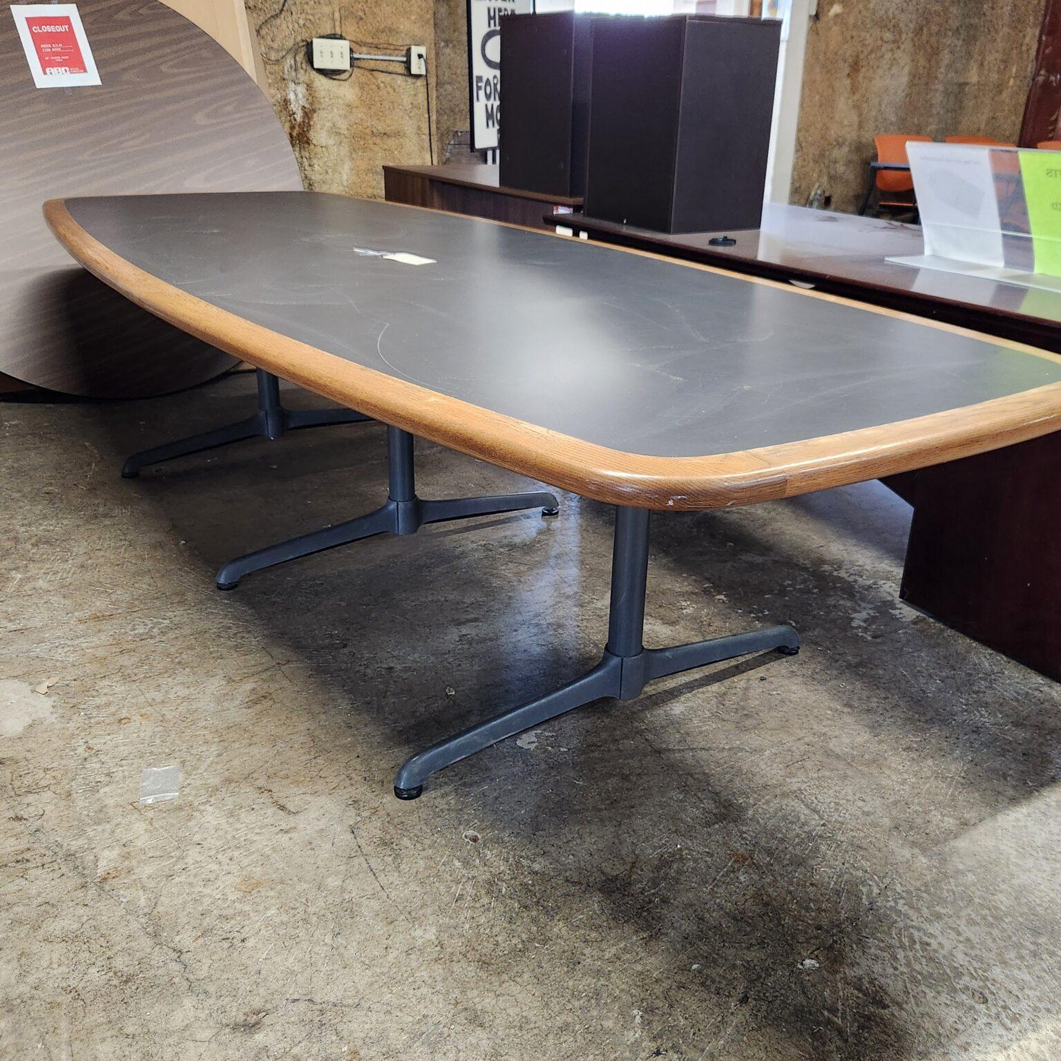 full view of 10' two-tone conference table