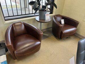 Leather Swivel Club - Gently Used