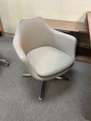 Faux Leather Swivel Guest