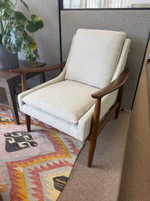 Mira Wood Arm Upholstered Lounge Chair