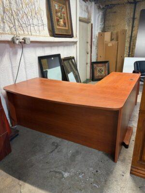 Bow Front Executive Desk, Left Return- GENTLY USED