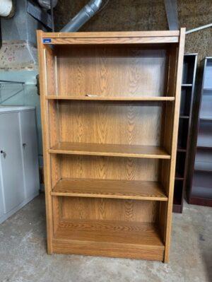 Four Shelf Oak Bookcase 60"- GENTLY USED